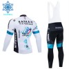 Completo Maglia ML + Pantaloncino con bretelle ML 2025 Bahrain Victorious Winter Invernale Bianco